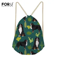 FORUDESIGNS Детский рюкзак со шнурком азавак для собак с принтом в виде кактусов, детские штаны на возраст от пляжная хозяйственная детские школьные сумки для путешествий 41 х 31 см