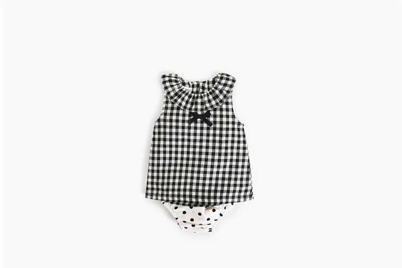 Комплект одежды из 2 предметов для новорожденных девочек, Милый хлопковый топ без рукавов с цветочным принтом+ штаны, летний комплект одежды для малышей, ropa de beb - Цвет: Черный