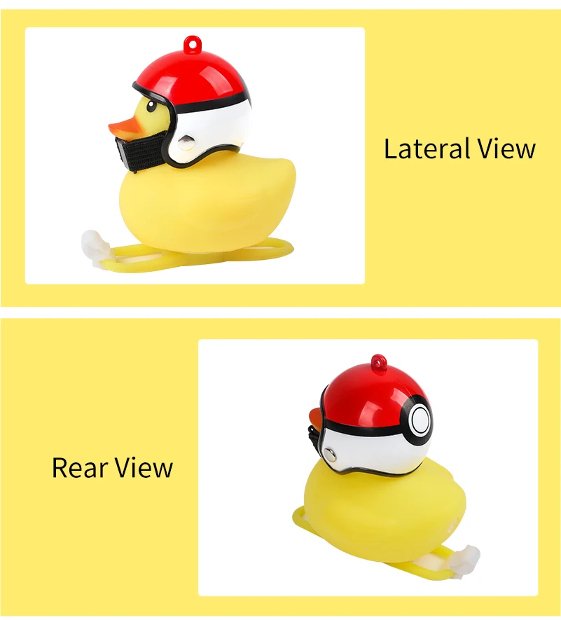 Perfect WEST BIKING Cycling Cartoon Duck Light Bike Handlebar Warning Lamp With Bell Waterproof  Bicycle Shining Helmet Duck Horn Light 9