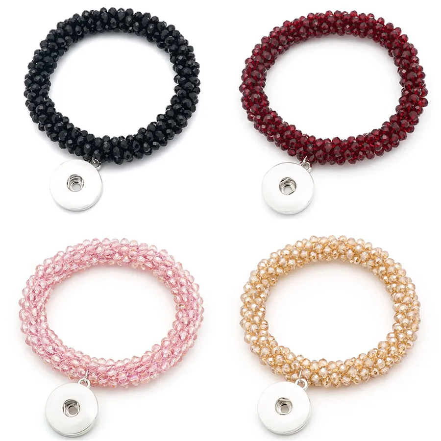 Buy New Fashion beads elastic snap bracelets 5 colors