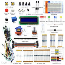 Adeept New Project 1602 LCD Starter Kit For Raspberry Pi 3 2 B/B+ Servo LED PDF Python LCD1602 Freeshipping Book diy diykit