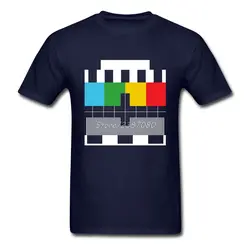 ТВ Тесты карты Футболка короткий рукав пользовательские Для мужчин футболка поп Прохладный О-образным вырезом хлопок XXXL Цвет Для мужчин