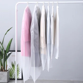

New Clothing Covers Clear Suit Bag Moth Proof Garment Bags Breathable Zipper Dust Cover Storage Bags for Suit Dance Clothes 5pcs