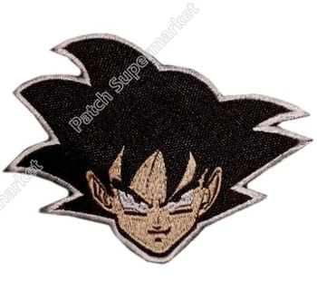 

3.5" Goku Face Patch Dragon Ball Z DBZ GT Vegeta Piccolo Master Roshi Movie TV Series Embroidered iron on patch sew on applique