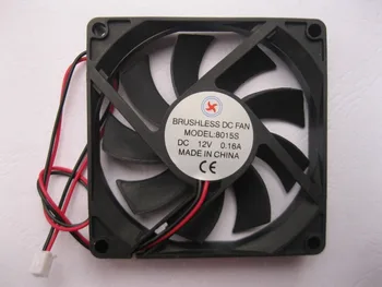 

4 Pcs Brushless DC Cooling Fan 9 Blade 8015S 12V 80x80x15mm 2 wire