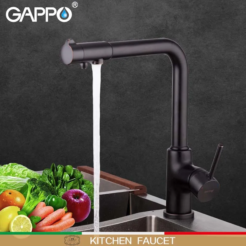 US 54 OFF GAPPO Kitchen Faucet Water Purifire Kitchen Black Faucets Mixer Sink Tap Brass Kitchen Faucet Mixer Water Tap Sets In Kitchen