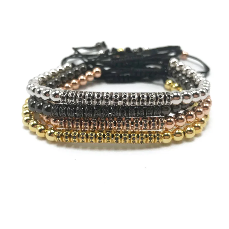 1 шт. новый бренд высокое качество 5 мм медные бусины с черным Cz изогнутые Длинные
