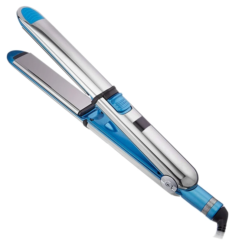 Max 750F титана цифровой плоский утюжок выпрямитель для волос Профессиональный быстрый Электрический выпрямитель утюжок для завивки волос инструмент для укладки 100-240 - Цвет: Blue