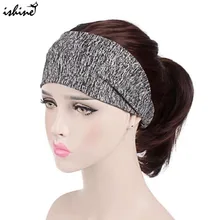 Спортивная повязка на голову повязки на голову для йоги эластичные расширенные Полиэстеровые женские обручи для волос впитывающие пот основа волос повязка для волос унисекс