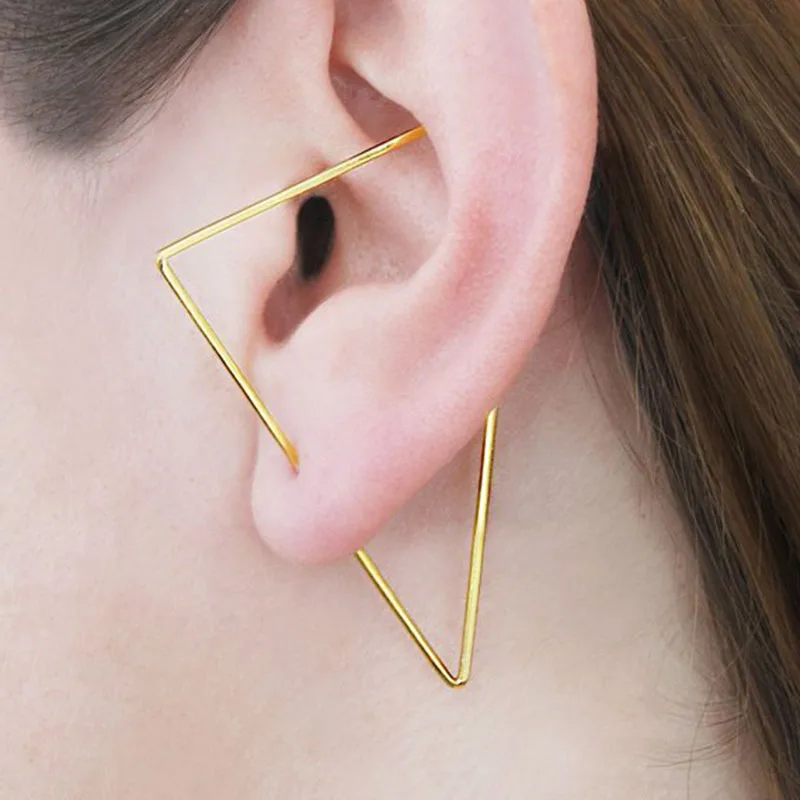 Buy Gold Triangle Ear Climber Handmade Triangle