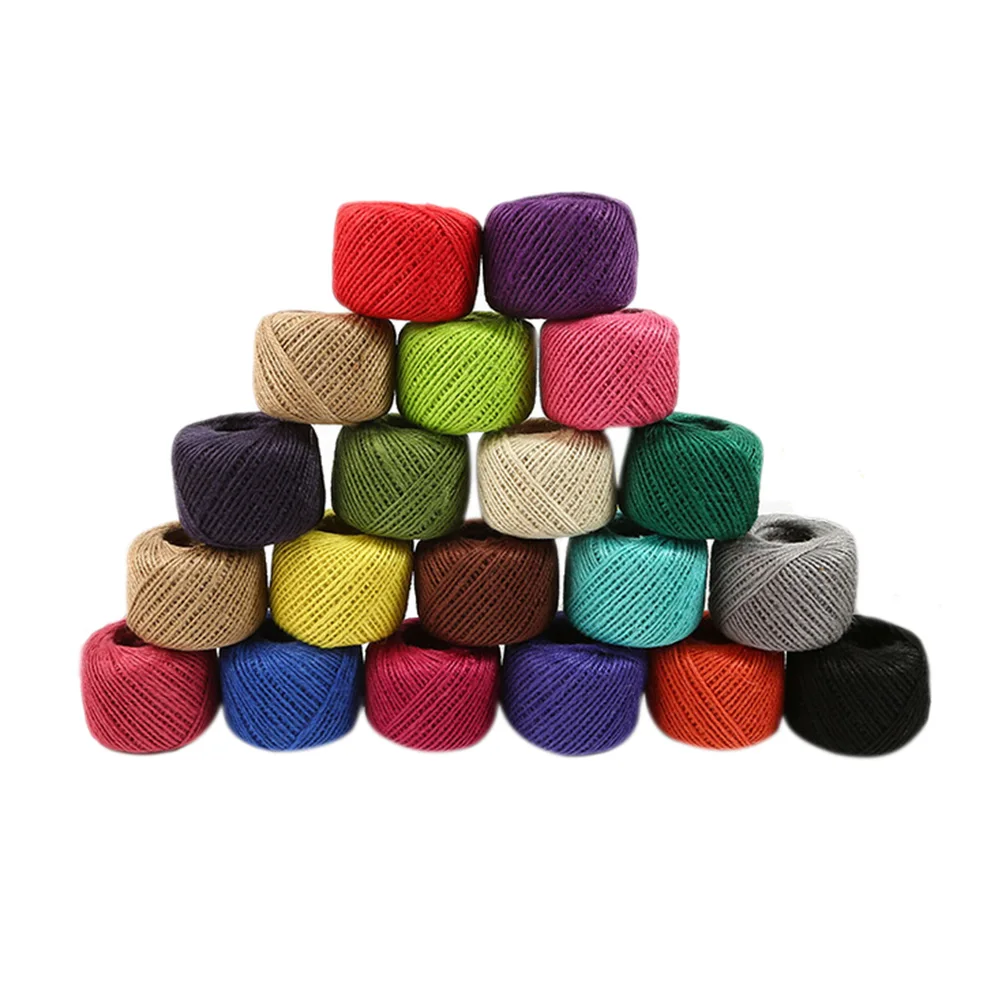 

50M/Roll Crafts Rope String Cord Events Gift Jute Twine Natural Sisal Rustic Tags Wrap Wedding Decoration Packaging 2mm