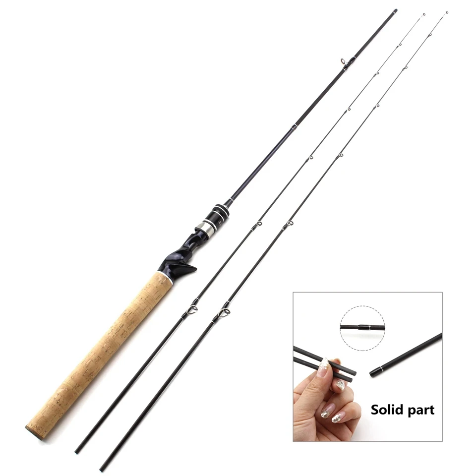 

1.8m wooden handle Ultra light Spinning Casting Fishing Rod lure rod 2 Tips ul power 1.5-5g line wt 3-6Ib line weigh