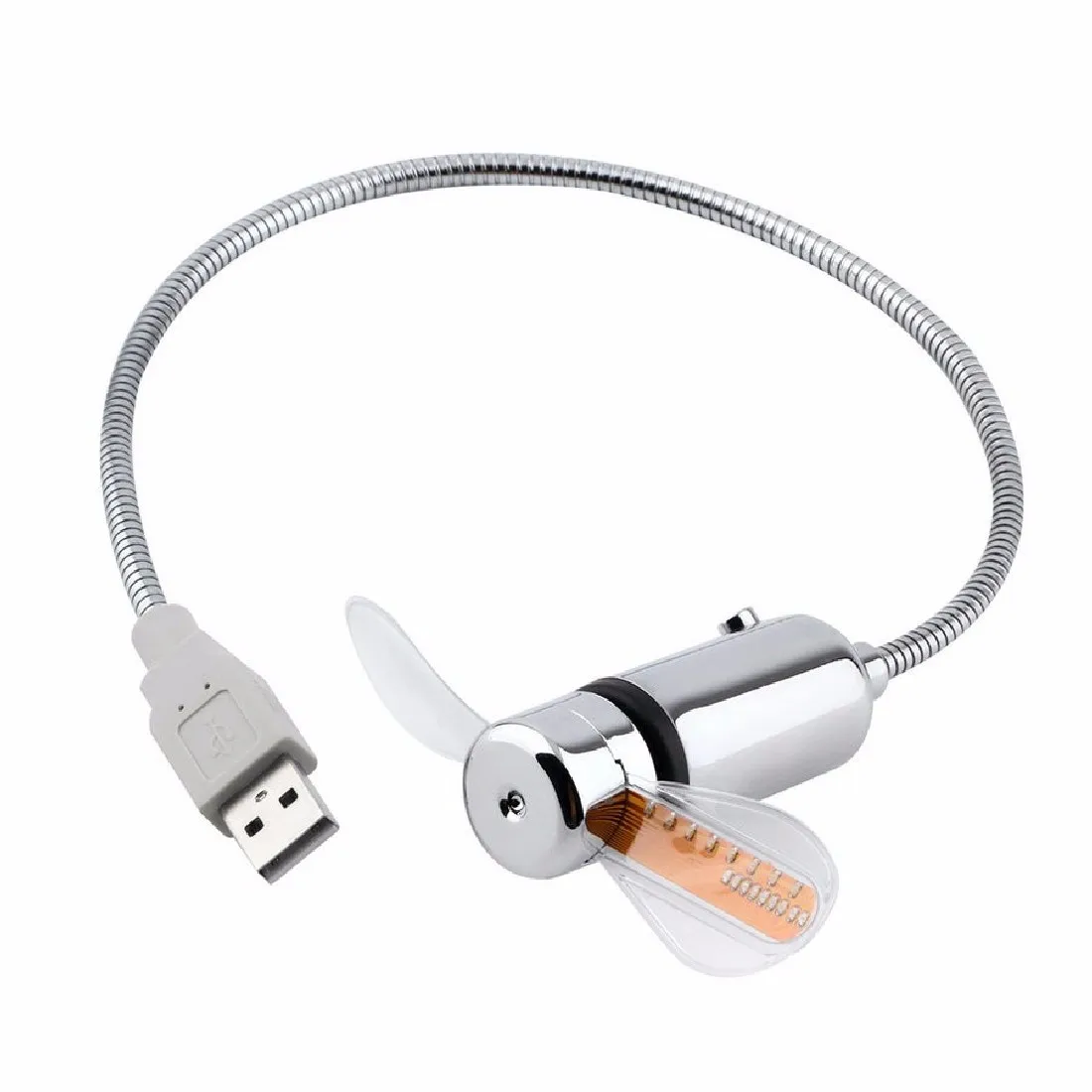 Centechia USB Мини Гибкий время светодиодный вентилятор-часы с светодиодный свет-крутой Гаджет