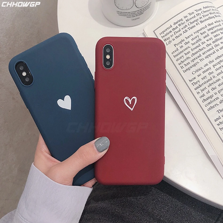 

Cute Patterned Silicone Matte Case For iPhone X XR XS Max 6 6s 7 8 plus 5 5s SE Cover Candy Color Cases for iPhone xs max xr x