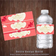 20 шт./партия, на заказ, сердце, бутылка для воды, этикетки, конфетная палочка, обертка, свадебные, девичьи, на день рождения, вечерние, декоративные наклейки