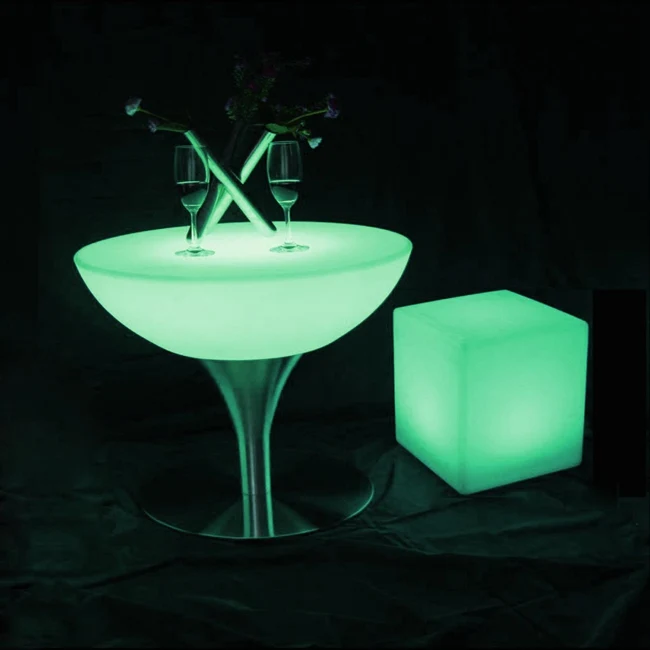 16 colors Changing Lighting Led Bar Furniture Illuminous Glowing Coffee Bar Table For Indoor  SK-LF18 (D66*H58cm) 2pcs/Lot