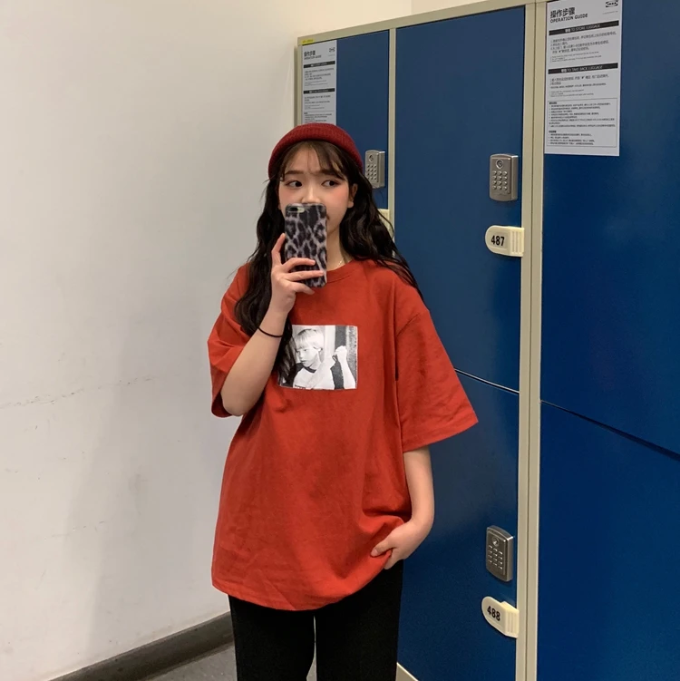 3 цвета Mihoshop Ulzzang Корейская женская модная одежда с буквенным принтом черная