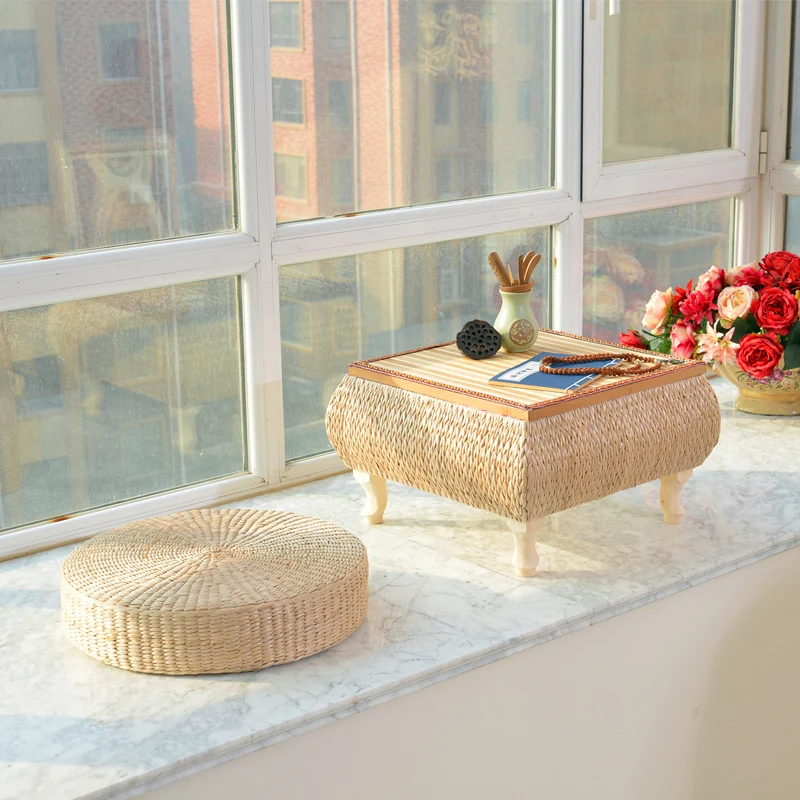 40cm Round Pouf Tatami Cushion Floor Cushions Natural Straw 40cm Round Pouf Tatami Cushion Floor Cushions Natural Straw Meditation Mat Yoga Zafu Chair In From Home Garden On Aliexpress