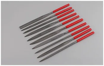 

10pcs file Bearing steel Woodworking tools Polished High temperature Triangular semicircle Mini shaping Assorted file