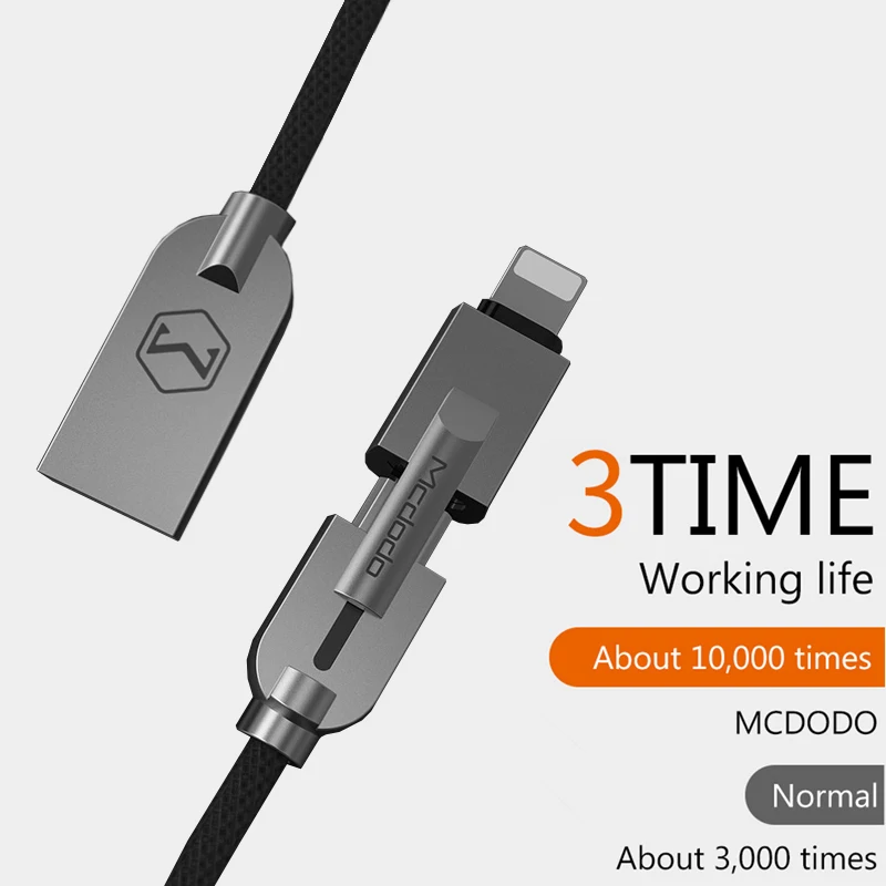 Mcdodo 2 en 1 relámpago al Cable del USB para el iPhone 7 Cable Micro USB para Samsung Xiaomi Huawei carga rápida para el iPhone 5S 6 s Cable