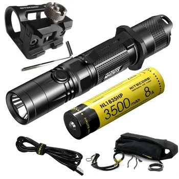 

Nitecore MH12GTS 1800 Lumen Long Throw USB Rechargeable Flashlight with High Performance Battery and Nitecore GM02