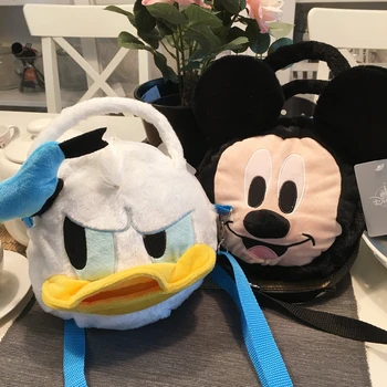 

IVYYE Mickey Duck Fashion Anime Plush Shoulder Bags Soft Cartoon Tote Casual Handbag Fluffy Dolls Lady Girls New