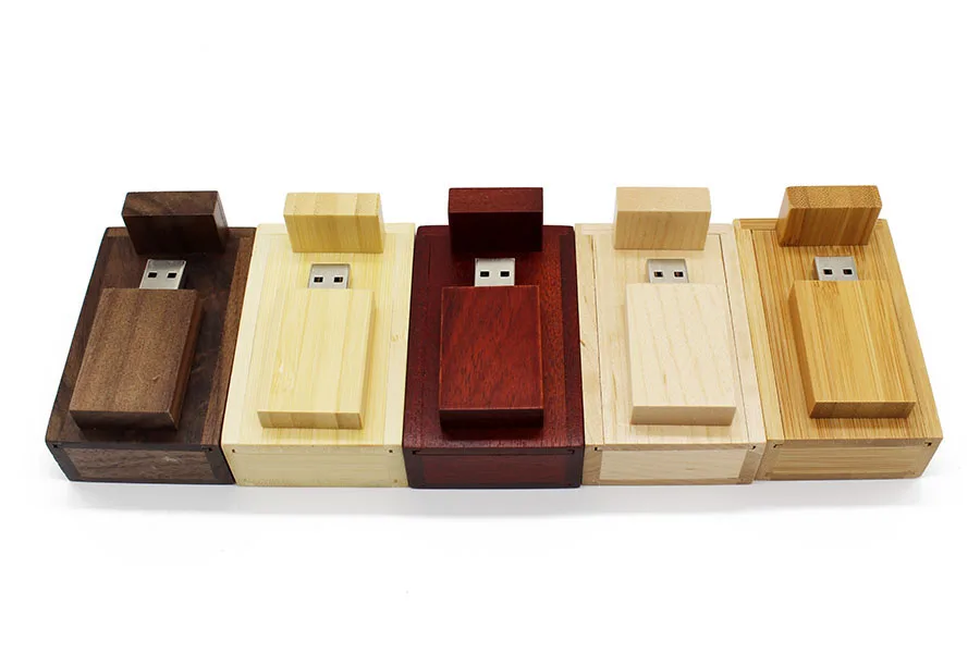 KING SARAS деревянный+ коробка usb флэш-накопитель Флешка 4 ГБ 8 ГБ 16 ГБ 32 ГБ клен usb 3,0 деревянный логотип печать