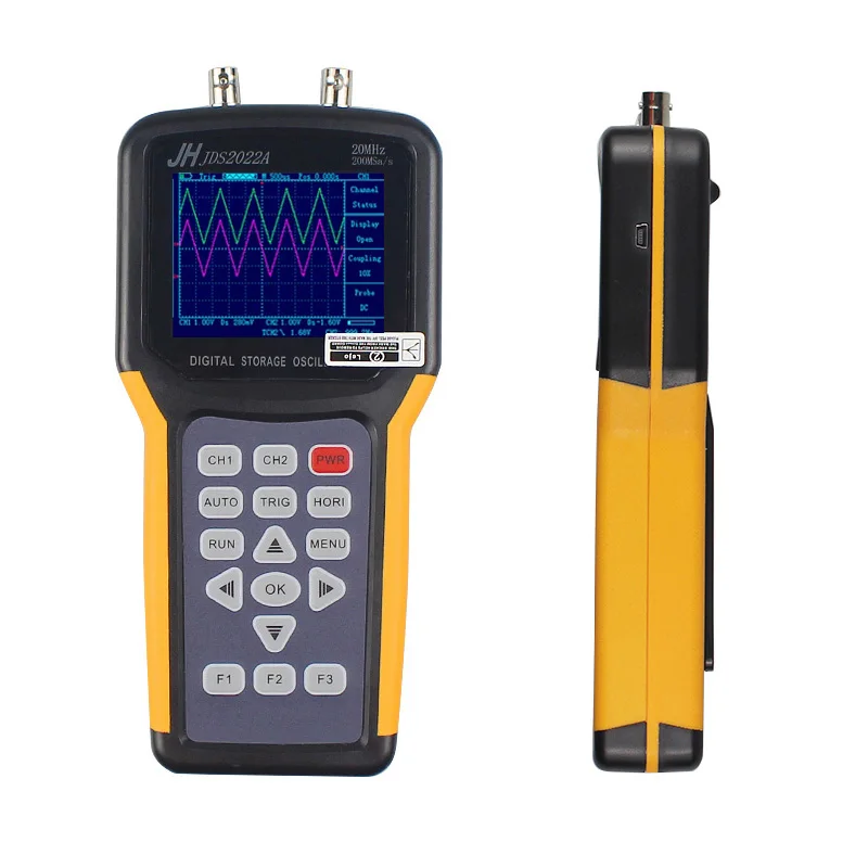 Portable oscilloscope Jinhan JDS2012A JDS2022A 20MHz Bandwidth 2 channel Handheld Digital Oscilloscope 200MSa/s Sample Rate|jinhan jds2022a|digital