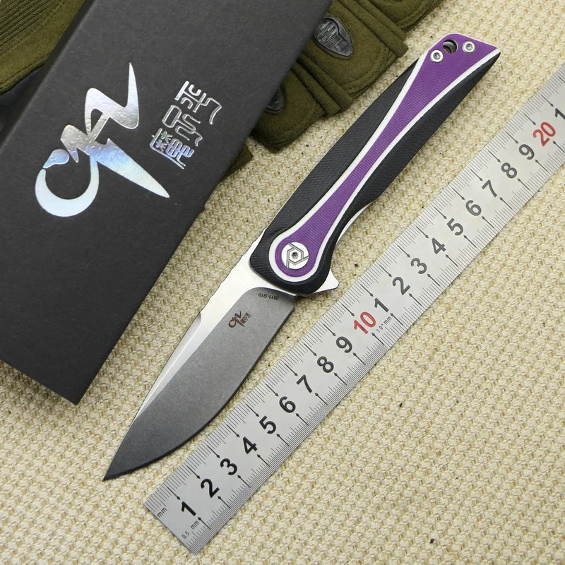

CH #3511 flip folding knife D2 blade ball bearing G10 + stainless steel handle outdoor camping fruit pocket cutter EDC tools