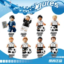 80 шт. детские игрушки KL001-008 супер звезда футбольная команда рефери Строительный Блок Детские Подарочные игрушки