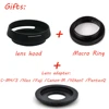 Pixco 35mm f/1.7 for Nikon 1 MICRO 4/3 For Pentax Q Nex FUJI FX CC TV Lens + Lens Hood + Macro Ring + C Mount to camera adapter ► Photo 2/6