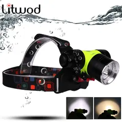 Litwod z20 D802 светодиодный Дайвинг фары фара 18650 батареи AAA 2 * XM-L T6 фара подводный Водонепроницаемый Купание свет