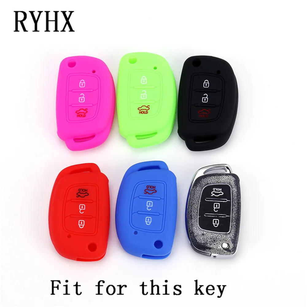 

New Styling Soft Car Key Case Cover For HYUNDAI HB20 IX45 IX35 Santa Fe ELANTRA Accent I40 Flip Remote Key Protector