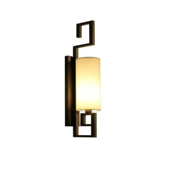 Черный бра из кованого железа ткани настенный светильник в помещении светодиодное освещение для дома Hotel