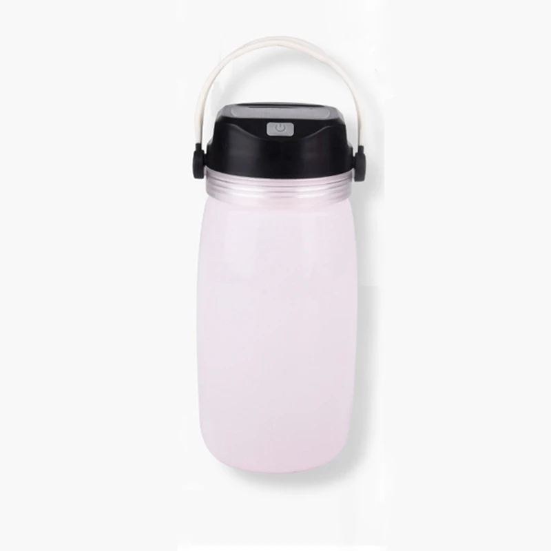 Portable Lanterns Solar charging bottle water cup lamp LED outdoor food-grade silicone lamp camping lamp charging tent lamp