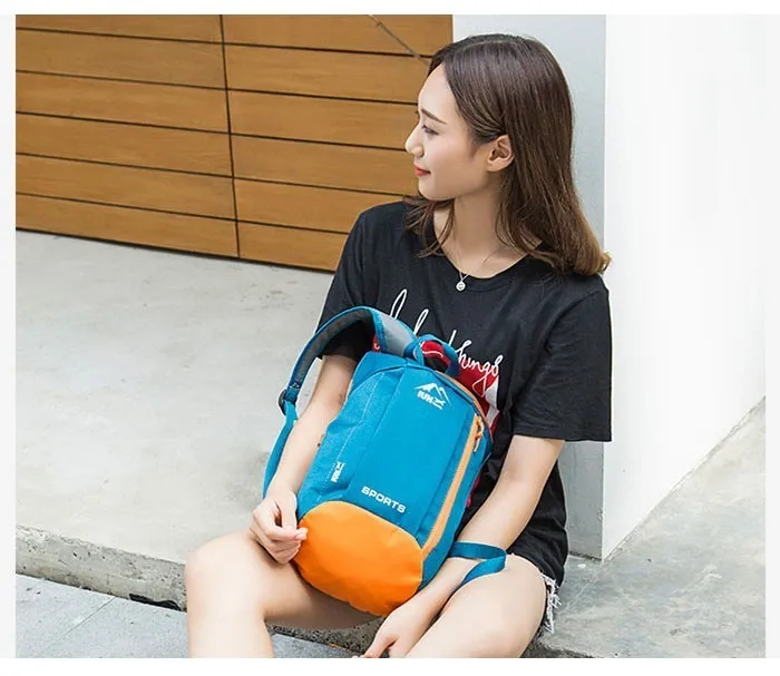 Nylon Waterproof Sport Backpack Small Gym Bag Women Pink Outdoor Luggage For Fitness Travel