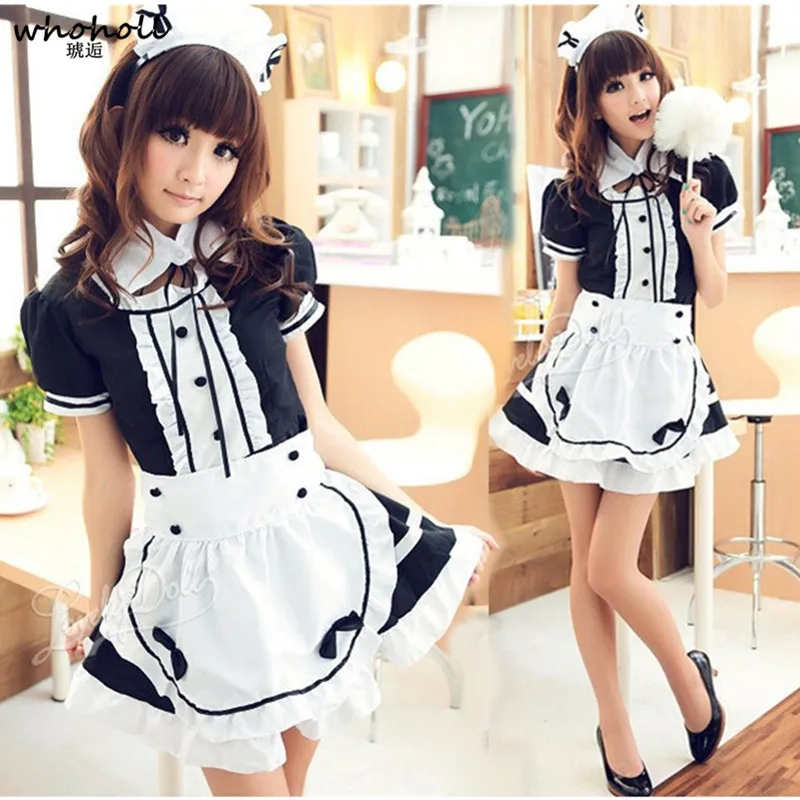 

Plus Size M-5XL Sexy Women's French Maid Cosplay Costumes Lolita Dress Women Cute Girl Comiket Exotic Servant Cosplay Dress