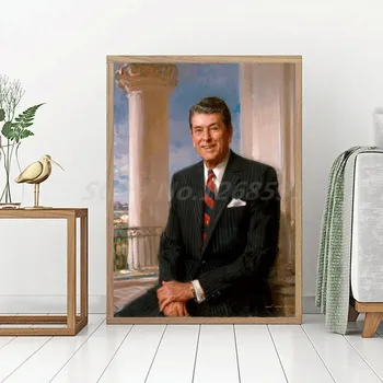 

Reagan Ronald Presidential Portrait HD Wall Art Canvas Posters Prints Painting Pictures For Office Living Room Home Decor