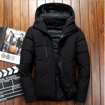 

New Winter White Duck Down Jacket Hood Men's High Quality Clothing Casual Jackets Thickening Parkas Male Big Coat