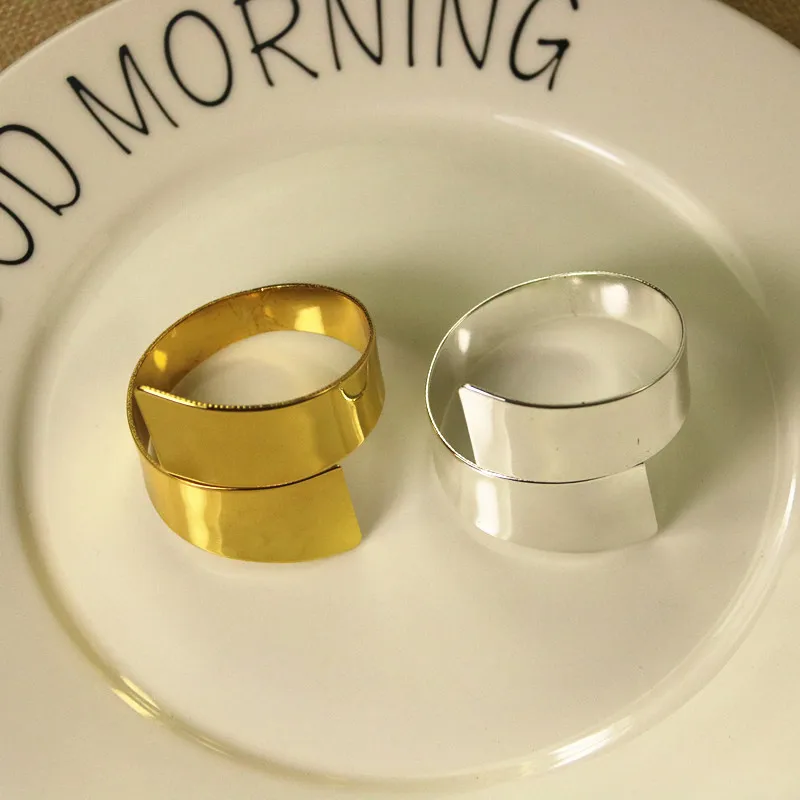 

6PCS metal stainless steel napkin ring shape napkin ring hotel home accessories
