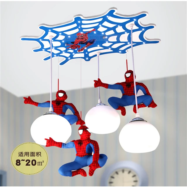 Creative Spider Man Children S Room Led Pendant Lights Cartoon Creative Spider Man Children S Room Led Pendant Lights Cartoon Kindergarten Top Lighting Little Boy Bedroom Eye Light Fixtures