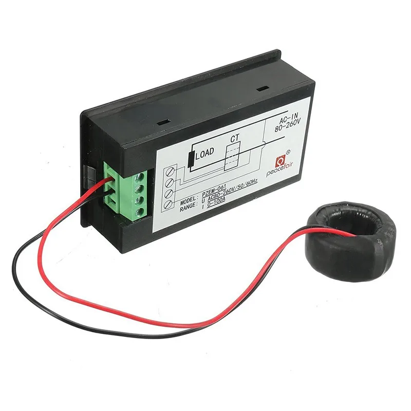 100A/80~ 260 в цифровой измеритель напряжения переменного тока индикатор мощности энергии Вольтметр Амперметр ватт ток Ампер вольт метр ЖК-панель монитор