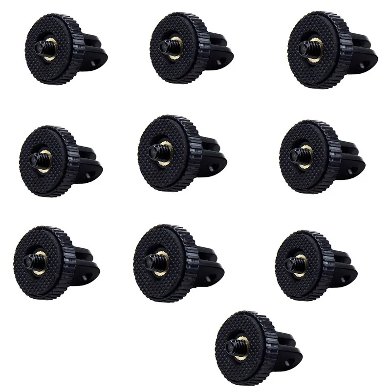 10Pcs/Lot Gopro Mount to 1/4" Screw Mount Converter Tripod Mount Adapter for Gopro Hero 4 3+ 3 2
