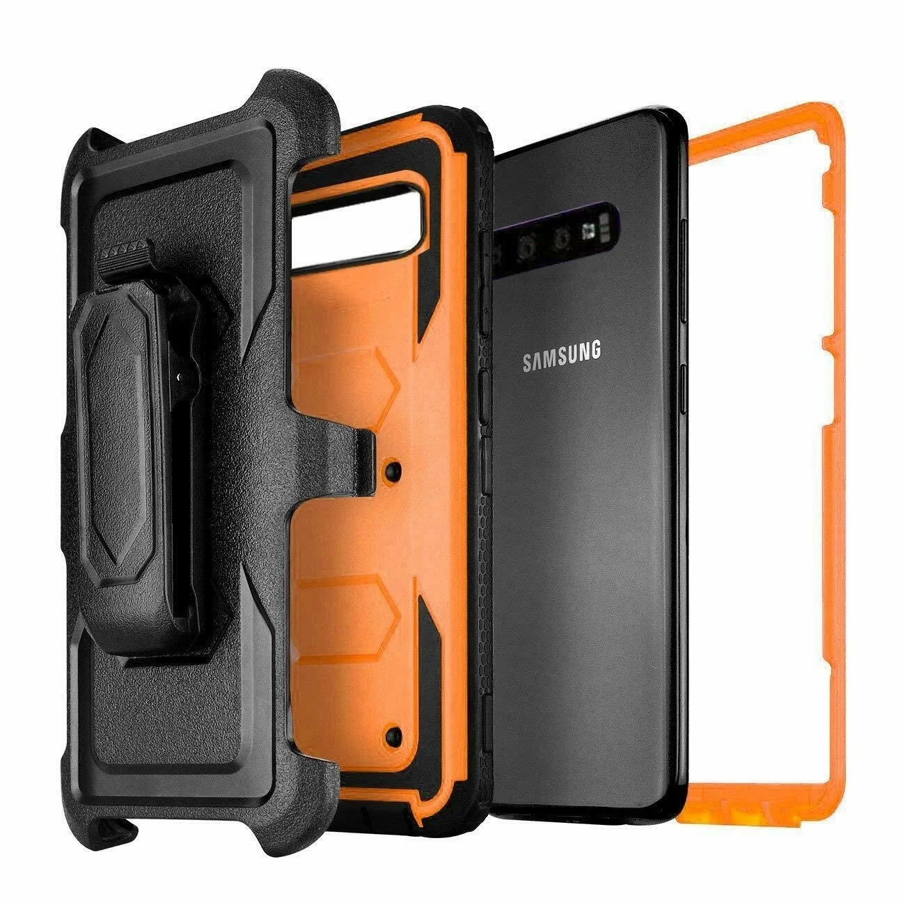 Роскошный 360 Защитный противоударный чехол с зажимом для ремня Samsung Galaxy S10e S10 S9 S8