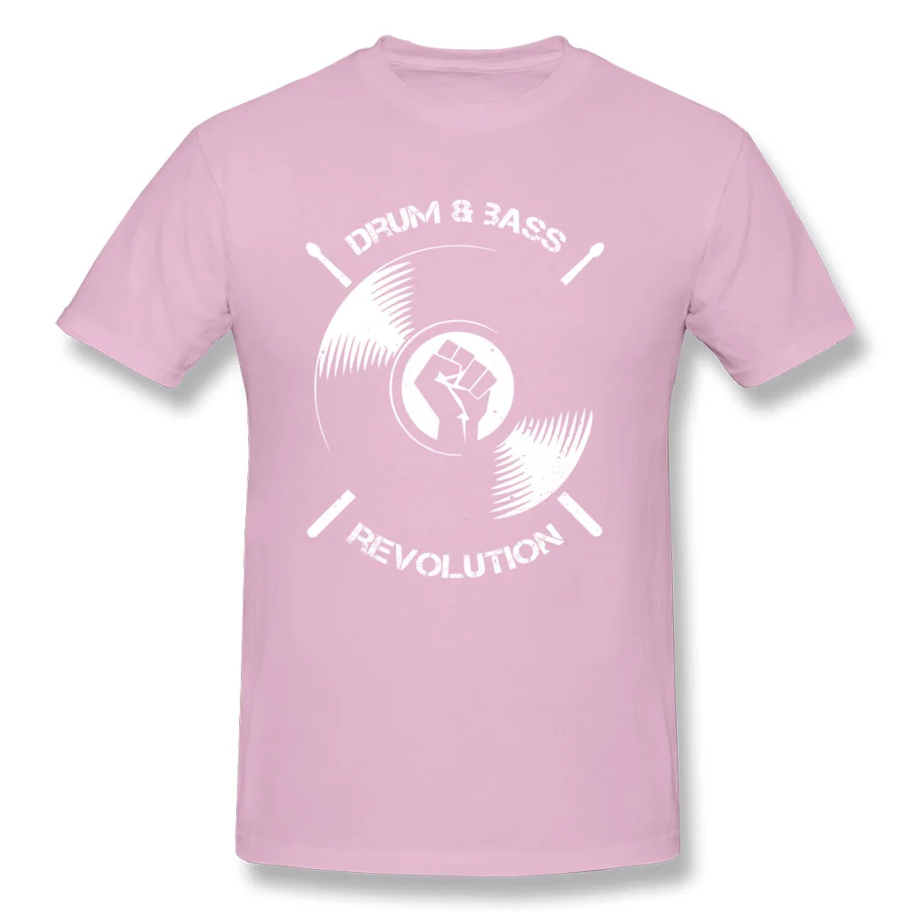Drum And Bass Revolution Birthday Summer All Cotton O Neck Men's T Shirt Family T Shirt Coupons Short Sleeve T Shirts Drum And Bass Revolution pink