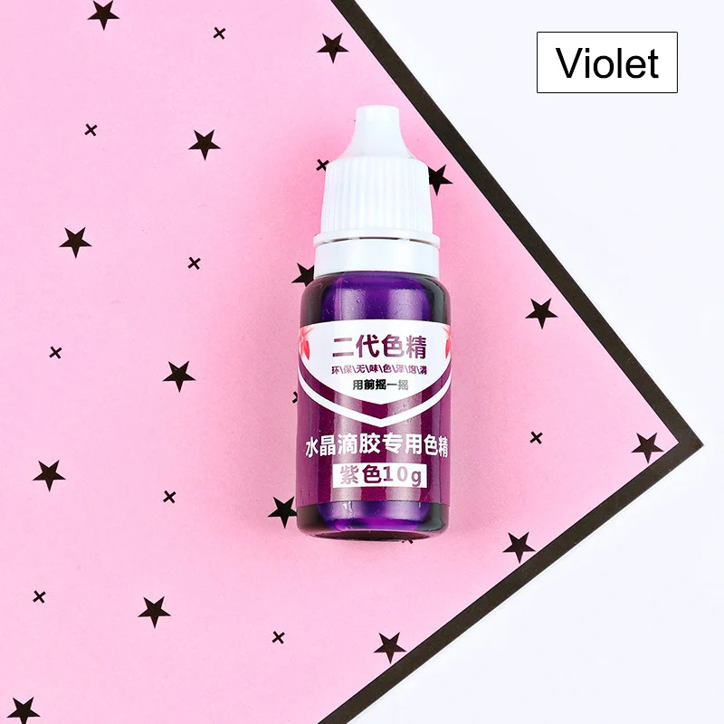 UV Resin Liquid Pearl Dye Pigment Resin Epoxy DIY Jewelry Making Crafts Tools 10g TN88 - Цвет: violet