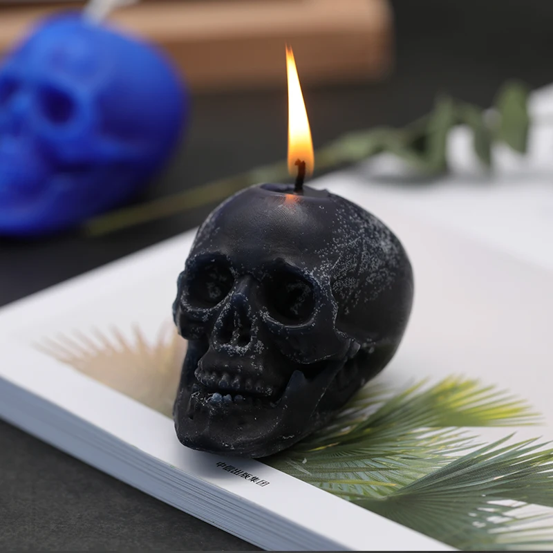 

Skull head silicone candle molds silicone gypsum wax molds