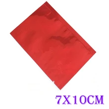 7x10 см на плоской подошве Фольга термоусадочная пленка пакеты из алюминиевой фольги вакуумный мешок пакеты для продуктов питания для хранения красного цвета