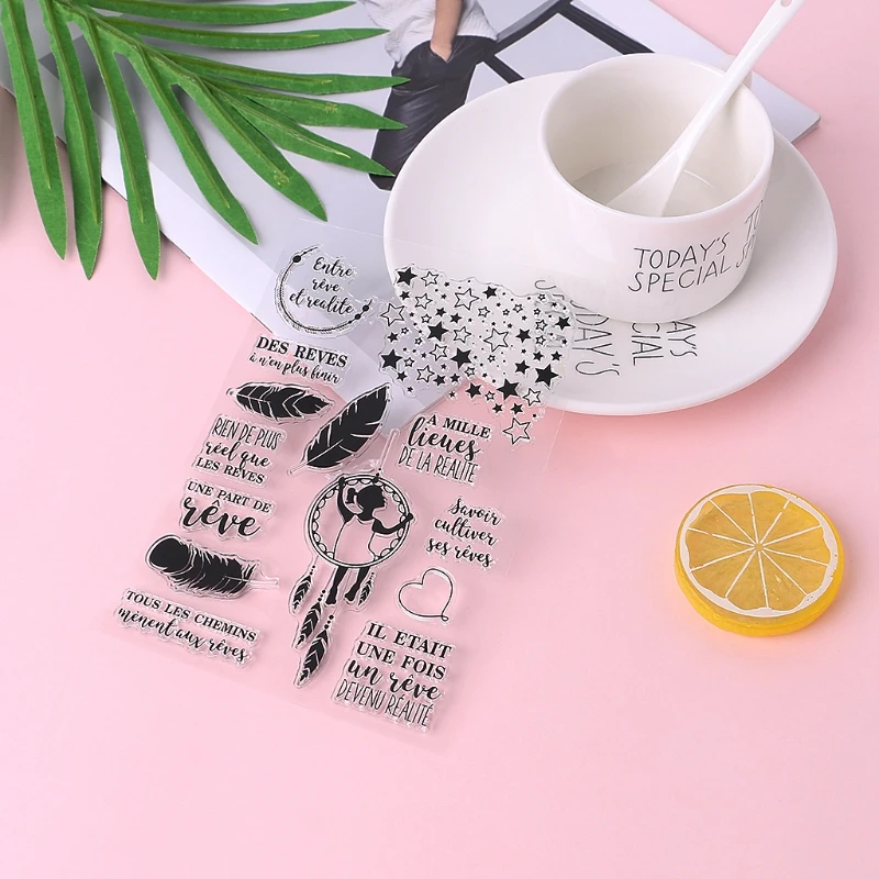 

Wind Chime Girl Clear Silicone Seal Stamp DIY Album Scrapbooking Photo Decor