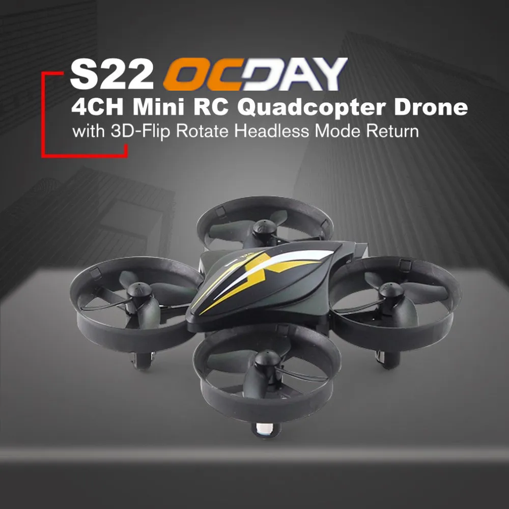

OCDAY S22 Mini dron 4CH RC Quadcopter Drone Aircraft UAV Toy One Key Return Headless Mode 3D Flips for Children Gift Present RTF